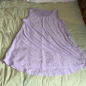 Lavender Eyelet Swim Coverup Dress